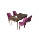 Dining Table & Chairs Set (5 Pieces) Arp - Baroque, Purple Baroque
Purple