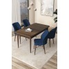 Dining Table & Chairs Set (5 Pieces) Arp - Baroque, Navy Blue Baroque
Navy Blue