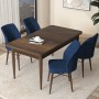 Dining Table & Chairs Set (5 Pieces) Arp - Baroque, Navy Blue Baroque
Navy Blue