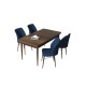 Dining Table & Chairs Set (5 Pieces) Arp - Baroque, Navy Blue Baroque
Navy Blue Dining Table & Chairs Set (5 Pieces) Arp - Baroque, Navy Blue Baroque
Navy Blue