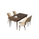 Dining Table & Chairs Set (5 Pieces) Arp - Baroque, Cream Baroque
Cream