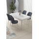 Dining Table & Chairs Set (5 Pieces) Nil - White, Fume White
Fume