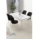 Dining Table & Chairs Set (5 Pieces) Nil - White, Black White
Black