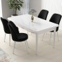 Dining Table & Chairs Set (5 Pieces) Nil - White, Black White
Black