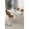 Dining Table & Chairs Set (5 Pieces) Nil - White, Cappuccino White
Cappuccino