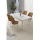 Dining Table & Chairs Set (5 Pieces) Nil - White, Cappuccino White
Cappuccino