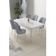 Dining Table & Chairs Set (5 Pieces) Nil - White, Grey White
Grey