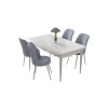 Dining Table & Chairs Set (5 Pieces) Nil - White, Grey White
Grey