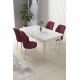 Dining Table & Chairs Set (5 Pieces) Nil - White, Burgundy White
Burgundy Dining Table & Chairs Set (5 Pieces) Nil - White, Burgundy White
Burgundy