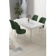 Dining Table & Chairs Set (5 Pieces) Nil - White, Khaki White
Khaki
