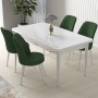 Dining Table & Chairs Set (5 Pieces) Nil - White, Khaki White
Khaki