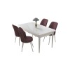 Dining Table & Chairs Set (5 Pieces) Nil - White, Dusty Rose White
Dusty Rose