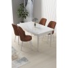 Dining Table & Chairs Set (5 Pieces) Nil - White, Tile Red White
Tile Red