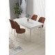 Dining Table & Chairs Set (5 Pieces) Nil - White, Tile Red White
Tile Red