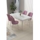 Dining Table & Chairs Set (5 Pieces) Nil - White, Pink White
Pink Dining Table & Chairs Set (5 Pieces) Nil - White, Pink White
Pink