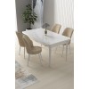 Dining Table & Chairs Set (5 Pieces) Nil - White, Cream White
Cream