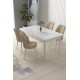 Dining Table & Chairs Set (5 Pieces) Nil - White, Cream White
Cream