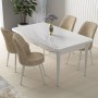 Dining Table & Chairs Set (5 Pieces) Nil - White, Cream White
Cream