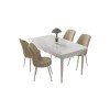 Dining Table & Chairs Set (5 Pieces) Nil - White, Cream White
Cream
