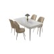 Dining Table & Chairs Set (5 Pieces) Nil - White, Cream White
Cream