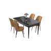 Dining Table & Chairs Set (5 Pieces) Nil - Black Marble, Cappuccino Black Marble
Cappuccino