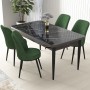Dining Table & Chairs Set (5 Pieces) Nil - Black Marble, Khaki Black Marble
Khaki