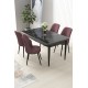 Dining Table & Chairs Set (5 Pieces) Nil - Black Marble, Dusty Rose Black Marble
Dusty Rose Dining Table & Chairs Set (5 Pieces) Nil - Black Marble, Dusty Rose Black Marble
Dusty Rose