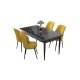 Dining Table & Chairs Set (5 Pieces) Nil - Black Marble, Mustard Black Marble
Mustard Dining Table & Chairs Set (5 Pieces) Nil - Black Marble, Mustard Black Marble
Mustard