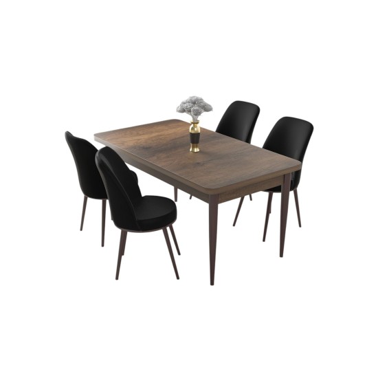 Dining Table & Chairs Set (5 Pieces) Nil - Baroque, Black Baroque
Black Dining Table & Chairs Set (5 Pieces) Nil - Baroque, Black Baroque
Black