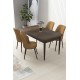 Dining Table & Chairs Set (5 Pieces) Nil - Baroque, Cappuccino Baroque
Cappuccino