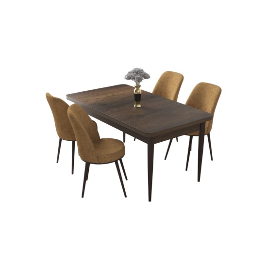 Dining Table & Chairs Set (5 Pieces) Nil - Baroque, Cappuccino Baroque
Cappuccino