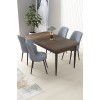 Dining Table & Chairs Set (5 Pieces) Nil - Baroque, Grey Baroque
Grey