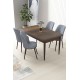 Dining Table & Chairs Set (5 Pieces) Nil - Baroque, Grey Baroque
Grey