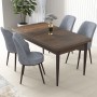 Dining Table & Chairs Set (5 Pieces) Nil - Baroque, Grey Baroque
Grey