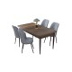 Dining Table & Chairs Set (5 Pieces) Nil - Baroque, Grey Baroque
Grey