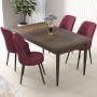 Dining Table & Chairs Set (5 Pieces) Nil - Baroque, Burgundy Baroque
Burgundy