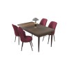 Dining Table & Chairs Set (5 Pieces) Nil - Baroque, Burgundy Baroque
Burgundy