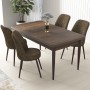 Dining Table & Chairs Set (5 Pieces) Nil - Baroque, Brown Baroque
Brown