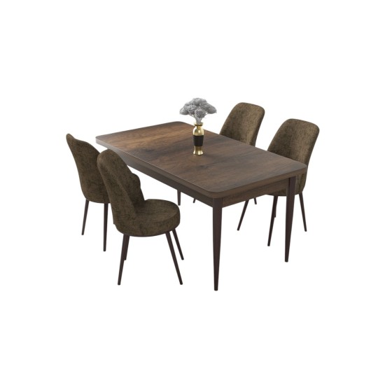 Dining Table & Chairs Set (5 Pieces) Nil - Baroque, Brown Baroque
Brown
