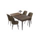Dining Table & Chairs Set (5 Pieces) Nil - Baroque, Brown Baroque
Brown