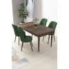 Dining Table & Chairs Set (5 Pieces) Nil - Baroque, Khaki Baroque
Khaki
