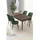 Dining Table & Chairs Set (5 Pieces) Nil - Baroque, Khaki Baroque
Khaki