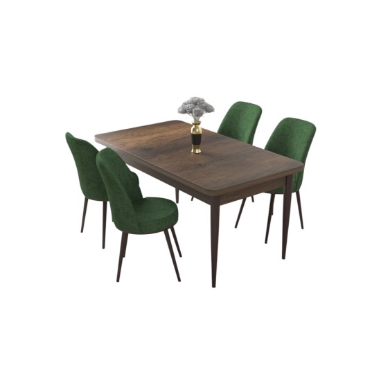 Dining Table & Chairs Set (5 Pieces) Nil - Baroque, Khaki Baroque
Khaki