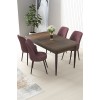 Dining Table & Chairs Set (5 Pieces) Nil - Baroque, Dusty Rose Baroque
Dusty Rose