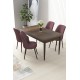Dining Table & Chairs Set (5 Pieces) Nil - Baroque, Dusty Rose Baroque
Dusty Rose