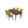 Dining Table & Chairs Set (5 Pieces) Nil - Baroque, Mustard Baroque
Mustard