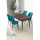 Dining Table & Chairs Set (5 Pieces) Nil - Baroque, Turquoise Baroque
Turquoise
