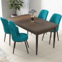 Dining Table & Chairs Set (5 Pieces) Nil - Baroque, Turquoise Baroque
Turquoise