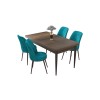 Dining Table & Chairs Set (5 Pieces) Nil - Baroque, Turquoise Baroque
Turquoise