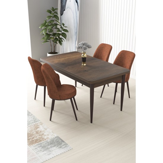 Dining Table & Chairs Set (5 Pieces) Nil - Baroque, Tile Red Baroque
Tile Red
